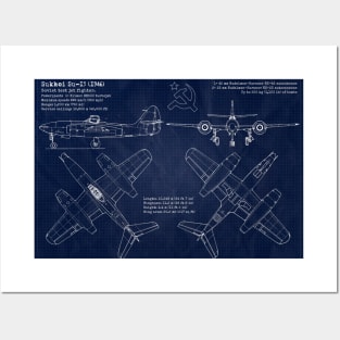 Sukhoi Su13 Blueprint Posters and Art